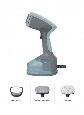 Handheld Garment Steamer With 3 Attachments 220 ml 1400 W HGS200 Grey/Blue