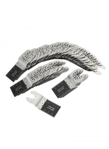 50-Piece Oscillating Tool Nail Eating Saw Web Silver/Black 8inch