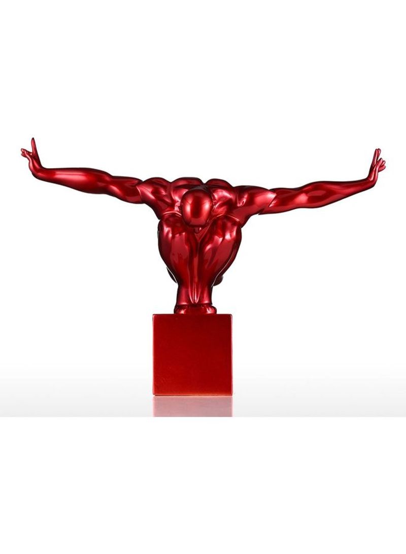 Diver Sculpture Wine red 45 x 17 x 34cm