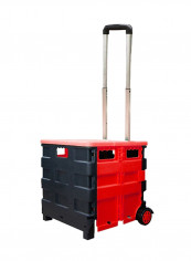 Handcart Rolling Grocery Cart Black/Red/Silver 45L reviews Handcart Rolling Grocery Cart Black/Red/Silver 45L