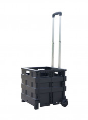 Handcart Rolling Grocery Cart Black/Silver 45L reviews Handcart Rolling Grocery Cart Black/Silver 45L