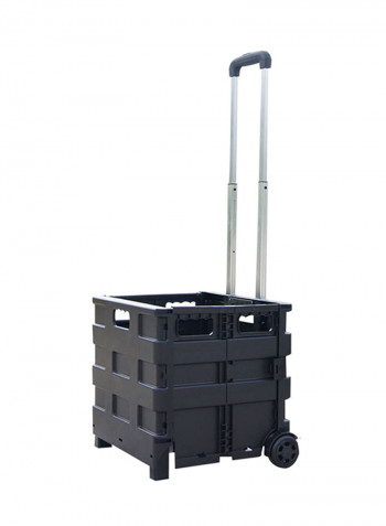 Handcart Rolling Grocery Cart Black/Silver 45L