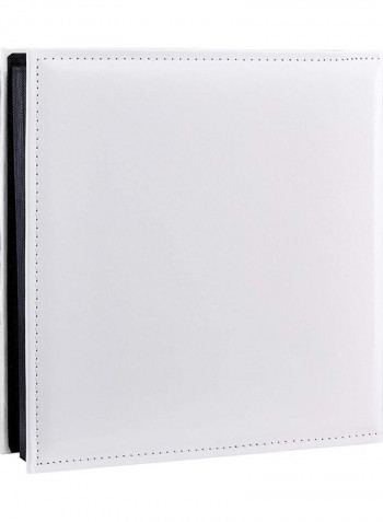 1000 Pockets Leather Photo Album White