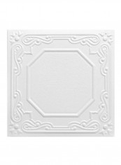 8-Piece Topkapi Palace Ceiling Tiles White 19.8x19.8x0.2inch