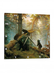 Bear Painted Vintage Wall Clock Multicolour 10 x 10inch