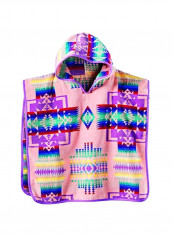Jacquard Hooded Towel Pink/Purple/Green One Size