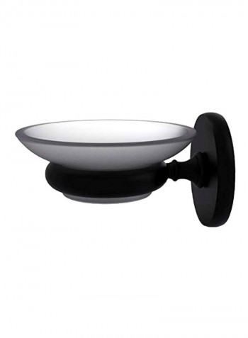 Prestige Skyline Collection Wall Mounted Soap Dish Black/White 3x4.5x2.5inch