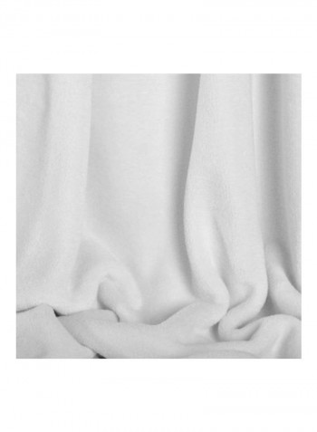 Microloft Fleece Blanket Polyester White Queen