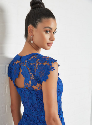Lace Dress Cobalt