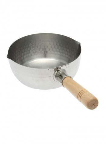 Stainless Steel Yukihira Saucepan Silver/Beige 7inch