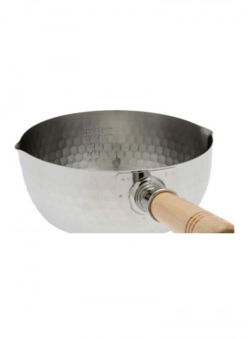 Stainless Steel Yukihira Saucepan Silver/Beige 7inch