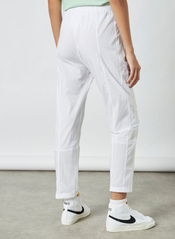 Tape Detail Slim Fit Track Pants White