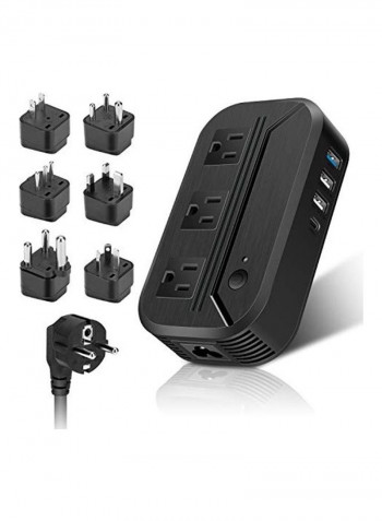 Travel Power Converter Black