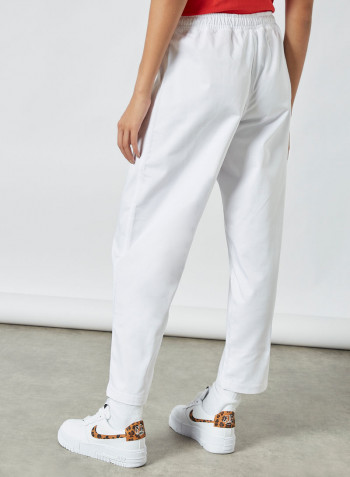 Woven Tapered Chino Pants White