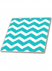 Chevron Pattern Tile Multicolour 12x12x0.25inch