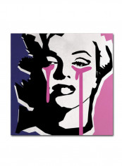 Marilyn Monroe Iii Canvas Wall Art White/Pink/Black 18 x 18inch