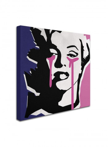 Marilyn Monroe Iii Canvas Wall Art White/Pink/Black 18 x 18inch