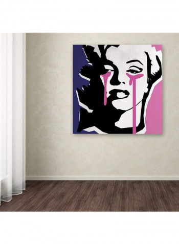 Marilyn Monroe Iii Canvas Wall Art White/Pink/Black 18 x 18inch