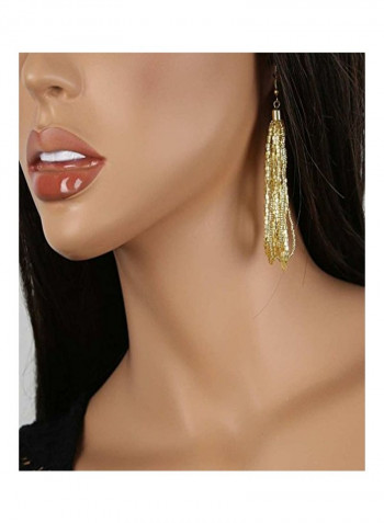 925 Sterling Silver Seed Beaded Earrings