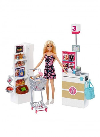 Barbie Doll and Grocery Store Set