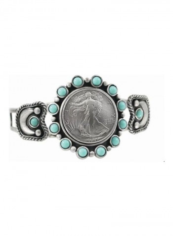 Half Dollar Cuff Bracelet 4X3X1inch