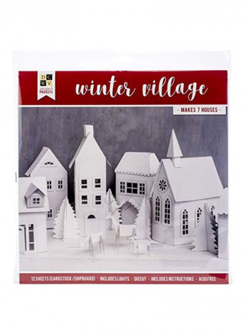 Winter Village Paper White/Grey/Red