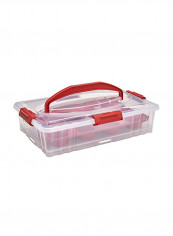 Plastic Cake And Cupcake Carrier Clear/Red 17.9x11.9x4.9inch reviews Plastic Cake And Cupcake Carrier Clear/Red 17.9x11.9x4.9inch