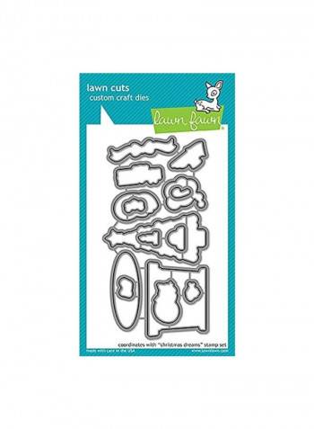 15-Piece Christmas Dreams Custom Craft Dies Grey/Black