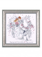 18-Piece Wedding Carriage Counted Cross Stitch Kit White/Grey/Pink reviews 18-Piece Wedding Carriage Counted Cross Stitch Kit White/Grey/Pink