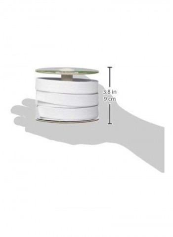Non-Roll Knit Elastics White