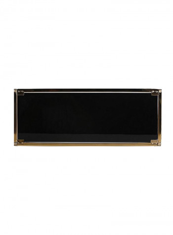 Rectangular Bath Tray With Horn Stripes Gold/Black/Brown 16.5x2.4x6.3inch