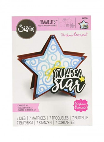 7-Piece Framelits Die Set White/Blue