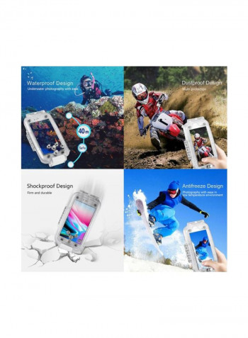 Diving Waterproof Case For Apple iPhone 7 Plus/8 Plus White
