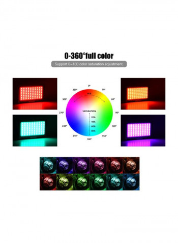 RGB LED Video Light Panel Black