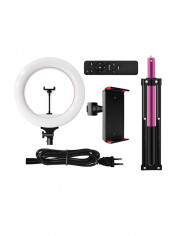 LED Ring Photography Lighting Kit 32centimeter White/Black/Pink