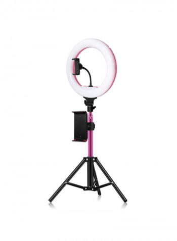 LED Ring Photography Lighting Kit 32centimeter White/Black/Pink