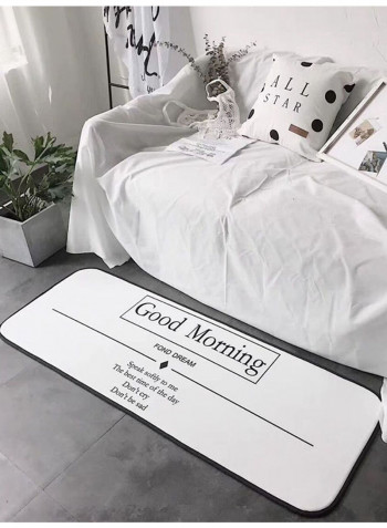 Comfortable Rectangle Floor Mat White 50x170centimeter