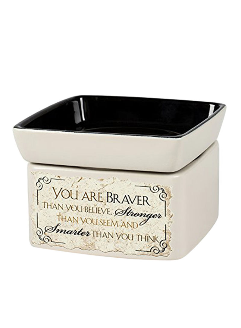 You are Braver Stronger Smarter Electric 2 in 1 Jar Candle and Wax Oil Warmer Multicolour 5.31X6.5X6.89 inch