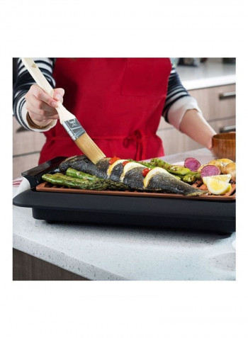 Smokeless Grill With Temperature Dial Black/Orange 400x325x88millimeter