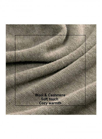 Cashmere Buttoned Poncho Green