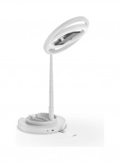 JMT2 Pro 360° Rotatable Mini Ring Photography Light With Stand Mirror White