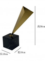 Metal Marble Geometric Ornament Black/Gold reviews Metal Marble Geometric Ornament Black/Gold