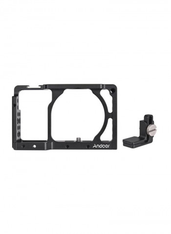 Protective Aluminum Camera Cage Stabilizer 13.6x8.5x4.4centimeter Black