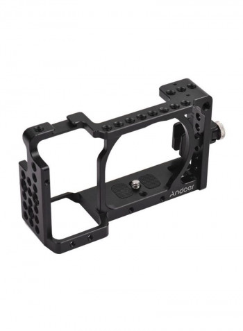 Protective Aluminum Camera Cage Stabilizer 13.6x8.5x4.4centimeter Black