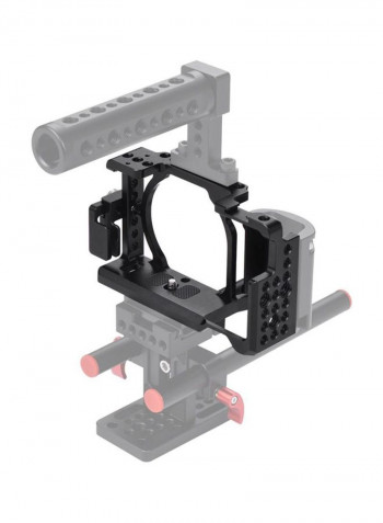Protective Aluminum Camera Cage Stabilizer 13.6x8.5x4.4centimeter Black