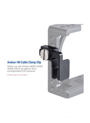 Protective Aluminum Camera Cage Stabilizer 13.6x8.5x4.4centimeter Black