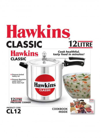 Classic Pressure Cooker Silver/Black 12L
