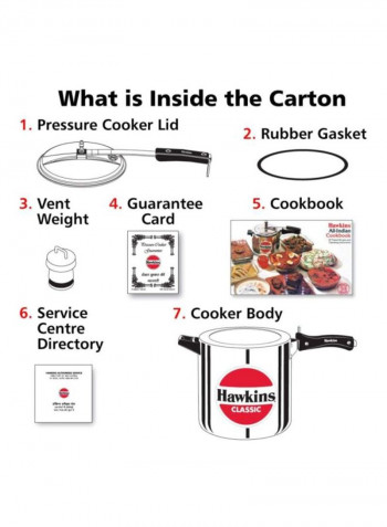 Classic Pressure Cooker Silver/Black 12L