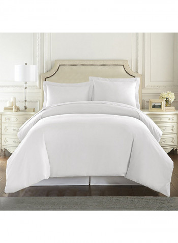 3-Piece Duvet Set Cotton White