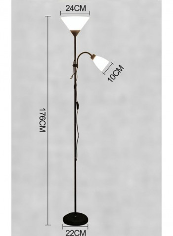 Double Head LED Eye Protection Floor Lamp White